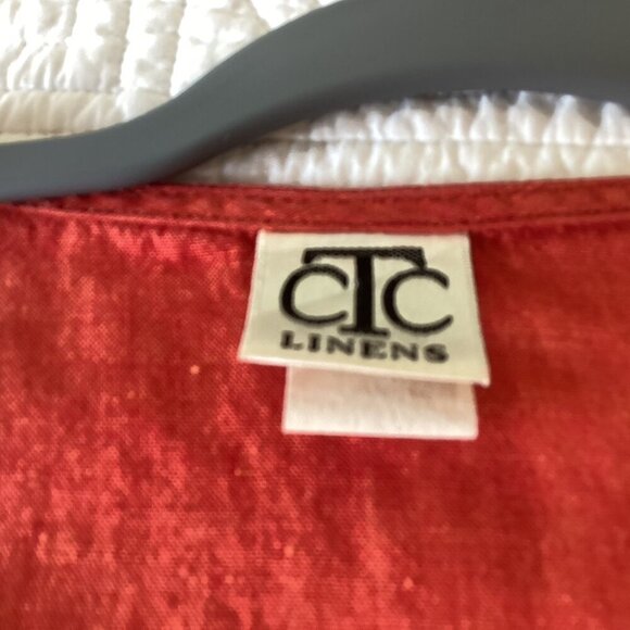 Vintage 90's CTC 100% Linen Shirt Jacket Size L - Picture 5 of 9